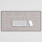 Deco Geometric 04 Grey Desk Mat Gallery Image 1