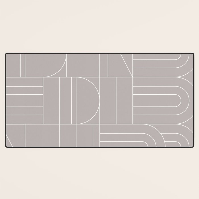 Deco Geometric 04 Grey Desk Mat Gallery Image 3