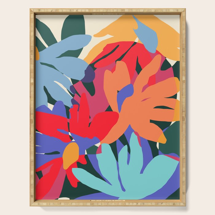 Where Flowers Blossom, So Does Hope. #painting #abstract Serving Tray Gallery Image 1