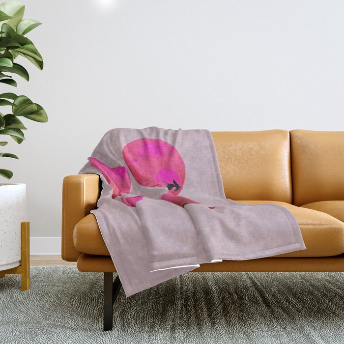Pomegranates(Pink) Throw Blanket Gallery Image 1