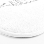 Minimal Wildflower Line Art Branch Bath Mat Gallery Image 3