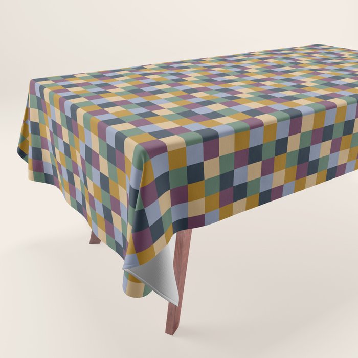Bold Retro Checks Pattern - Small XIV Tablecloth Gallery Image 1