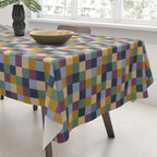 Bold Retro Checks Pattern - Small XIV Tablecloth Gallery Image 3