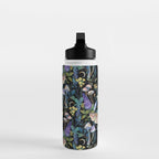 Crystals Moth Mushrooms Water Bottle Gallery Image 3