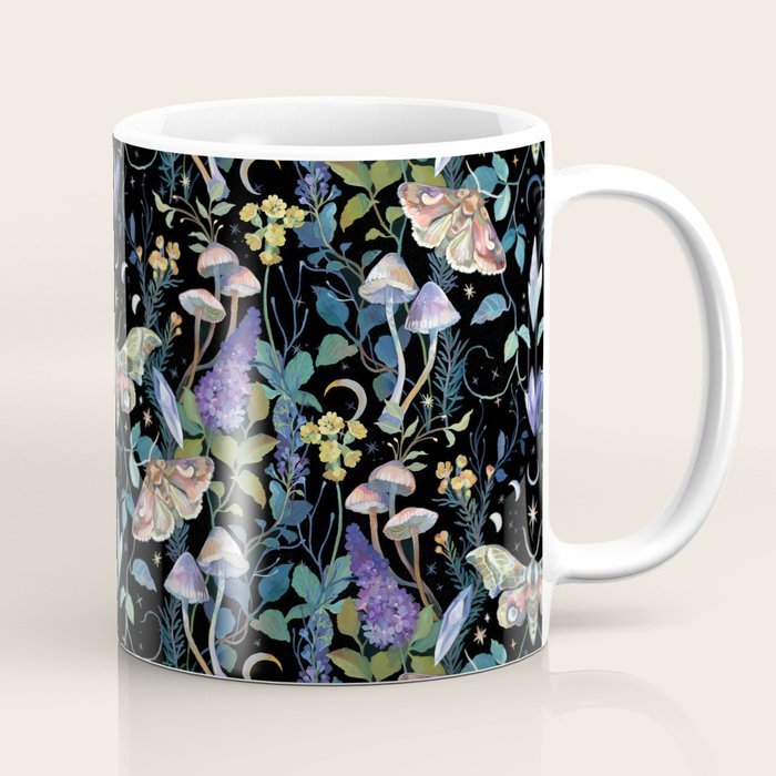 Crystals Moth Mushrooms Coffee Mug Gallery Image 1