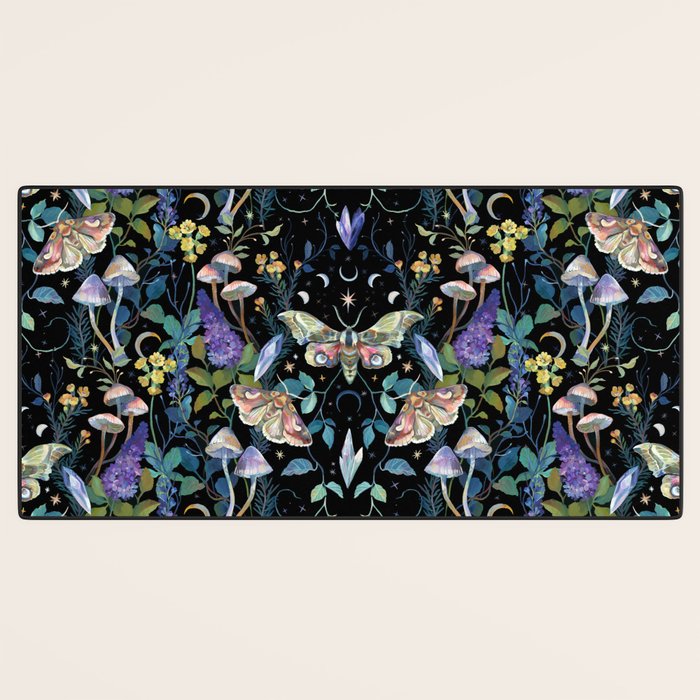 Crystals Moth Mushrooms Desk Mat Gallery Image 3