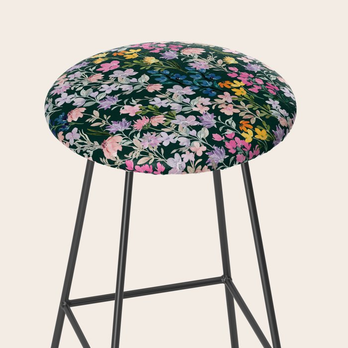 Wildflower Field on Pine Grove - Pink, Orange, Blue, & Purple Stool Gallery Image 2
