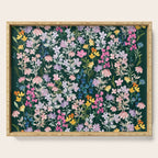 Wildflower Field on Pine Grove - Pink, Orange, Blue, & Purple Serving Tray Gallery Image 1