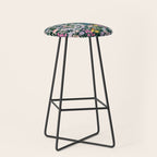 Wildflower Field on Pine Grove - Pink, Orange, Blue, & Purple Stool Gallery Image 1
