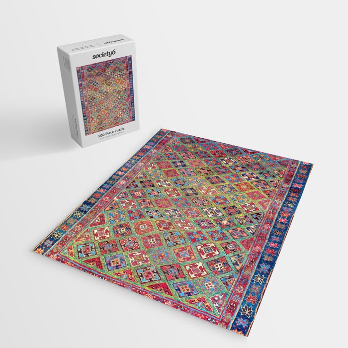 Afshar Varamin North Persian Rug Jigsaw Puzzle Gallery Image 2