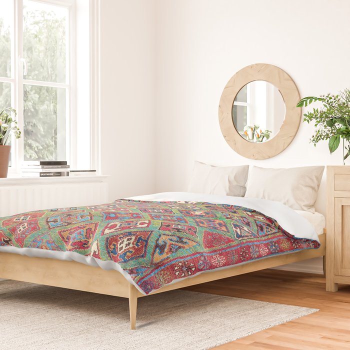 Afshar Varamin North Persian Rug Duvet Cover Gallery Image 2