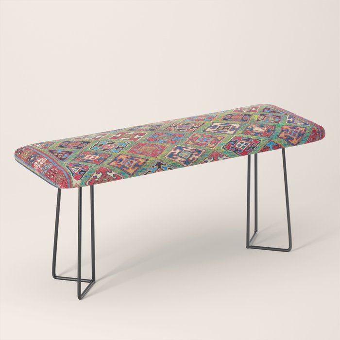 Afshar Varamin North Persian Rug Bench Gallery Image 1