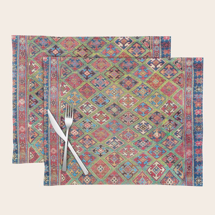 Afshar Varamin North Persian Rug Placemat Gallery Image 1