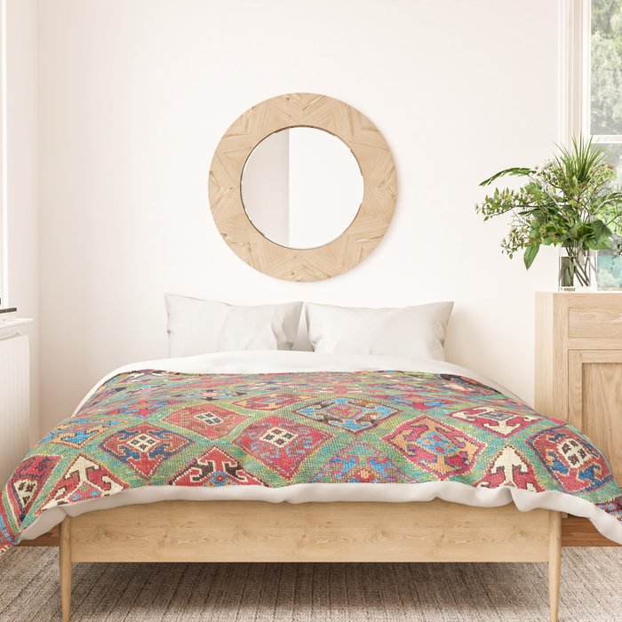 Afshar Varamin North Persian Rug Duvet Cover Gallery Image 3