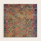 Afshar Varamin North Persian Rug Wood Wall Art Gallery Image 1