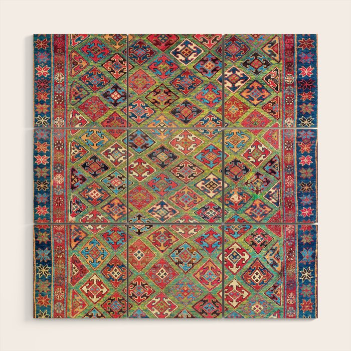 Afshar Varamin North Persian Rug Wood Wall Art Gallery Image 1