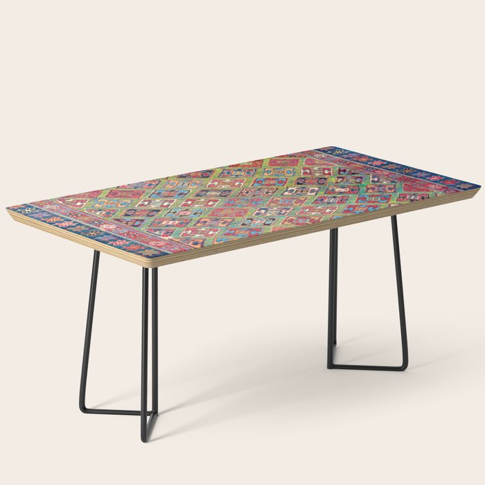 Afshar Varamin North Persian Rug Coffee Table Gallery Image 1