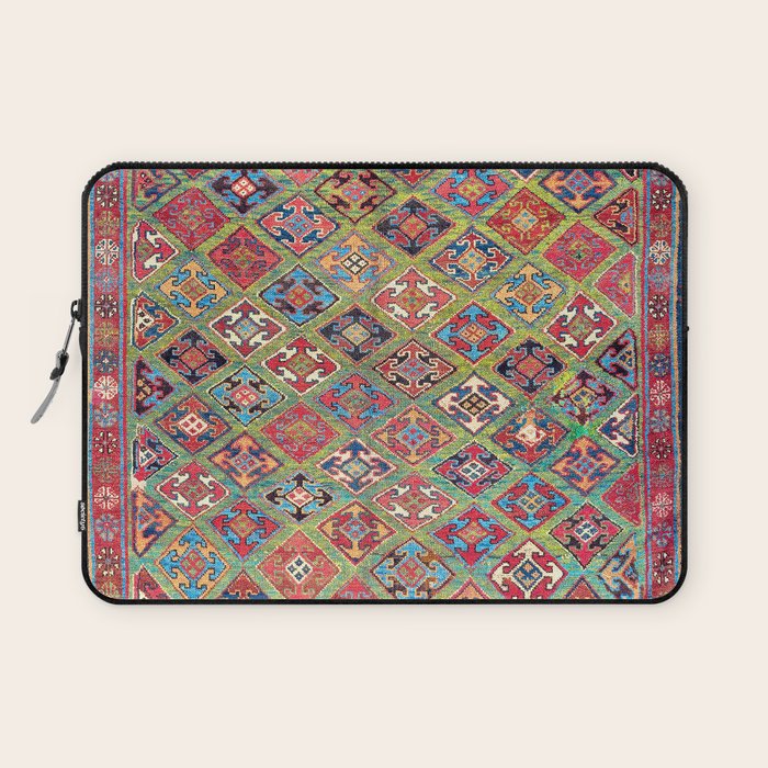 Afshar Varamin North Persian Rug Laptop Sleeve Gallery Image 1