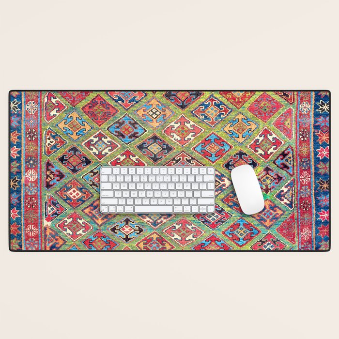 Afshar Varamin North Persian Rug Desk Mat Gallery Image 1