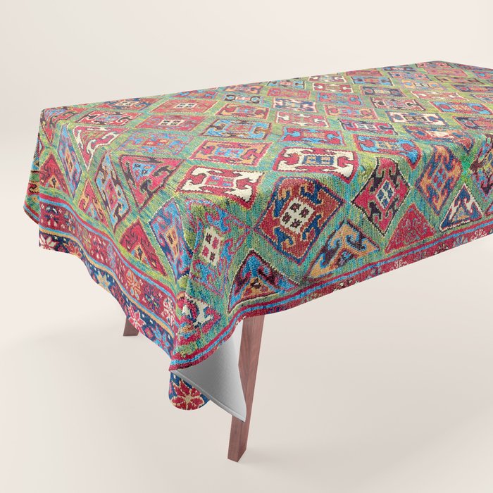Afshar Varamin North Persian Rug Tablecloth Gallery Image 1
