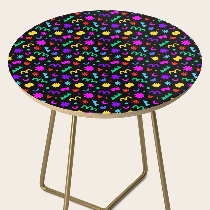 Fun colorful abstract organic shape art pattern Side Table Gallery Image 2