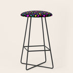 Fun colorful abstract organic shape art pattern Stool Gallery Image 1