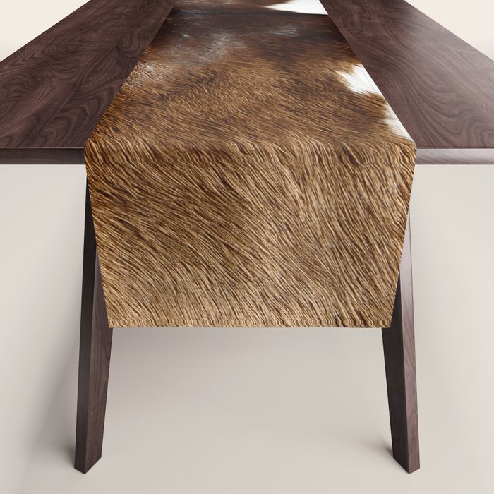 Brown Cowhide Table Runner Gallery Image 1