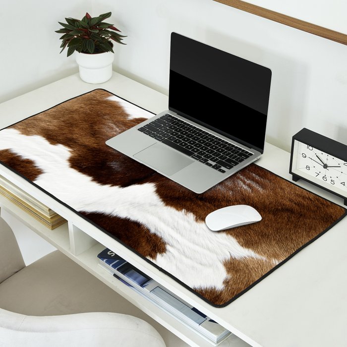 Brown Cowhide Desk Mat Gallery Image 2