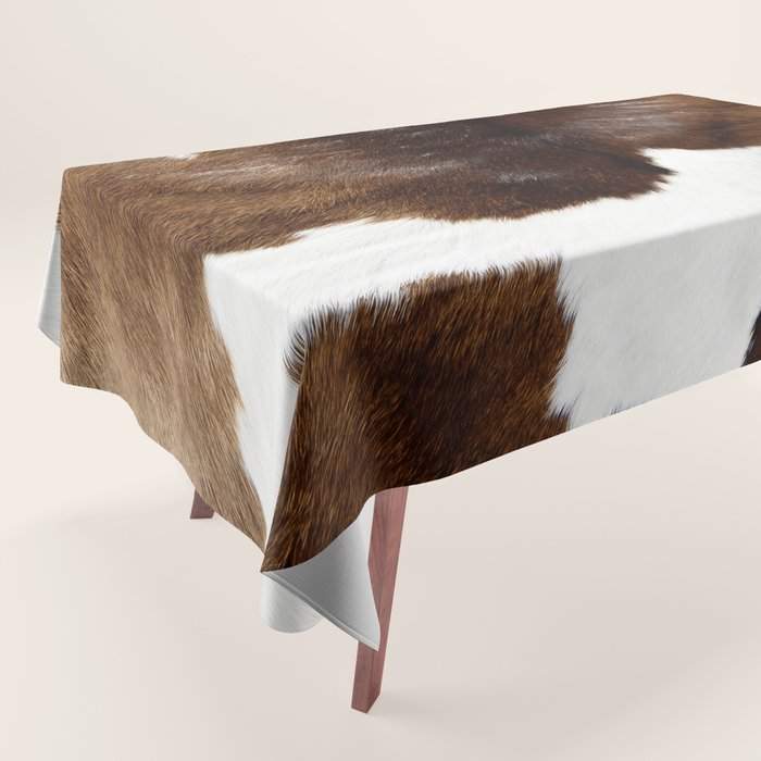 Brown Cowhide Tablecloth
