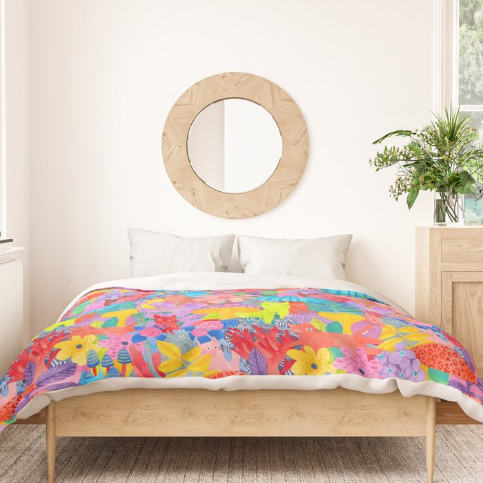 Cute Cats Hide and Seek Duvet Cover Gallery Image 3