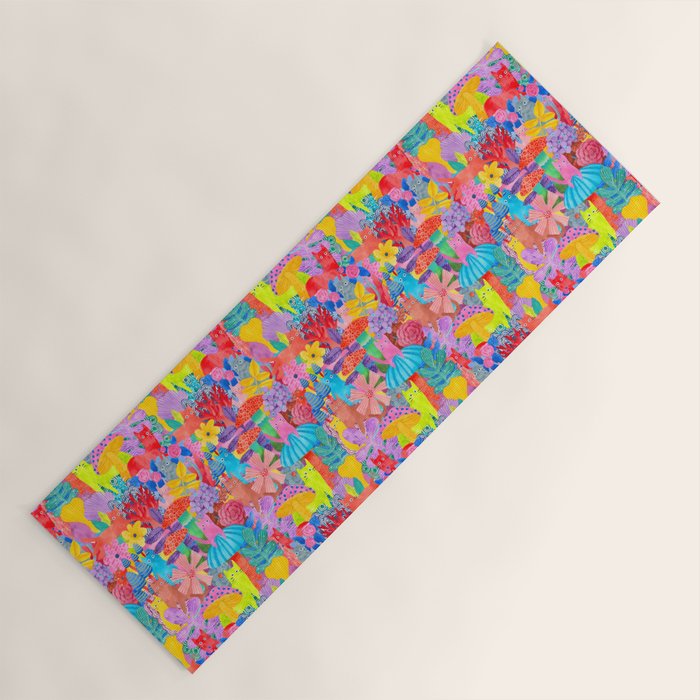 Cute Cats Hide and Seek Yoga Mat Gallery Image 1