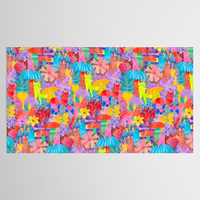 Cute Cats Hide and Seek Tablecloth Gallery Image 2