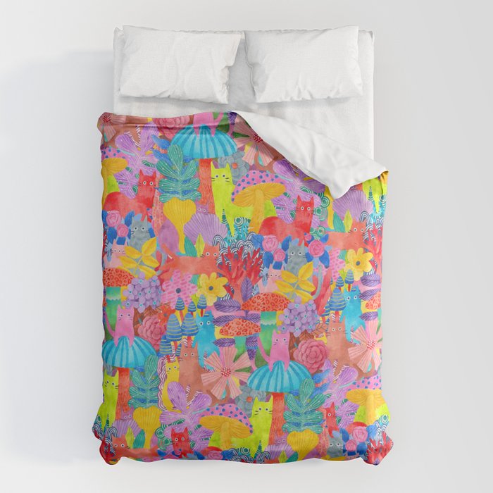 Cute Cats Hide and Seek Duvet Cover Gallery Image 6