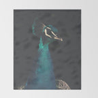 Peacock and Proud - Beautiful Bird photography by Ingrid Beddoes Throw Blanket Gallery Image 2