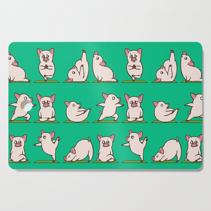 Pig Yoga Cutting Board Gallery Image 1