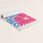 Viva Magenta Daisies Yoga Mat Gallery Image 2