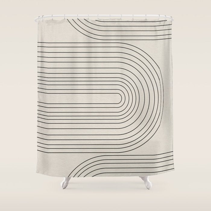 Arch Art, Modern Pattern, Mid Century  Shower Curtain Gallery Image 1