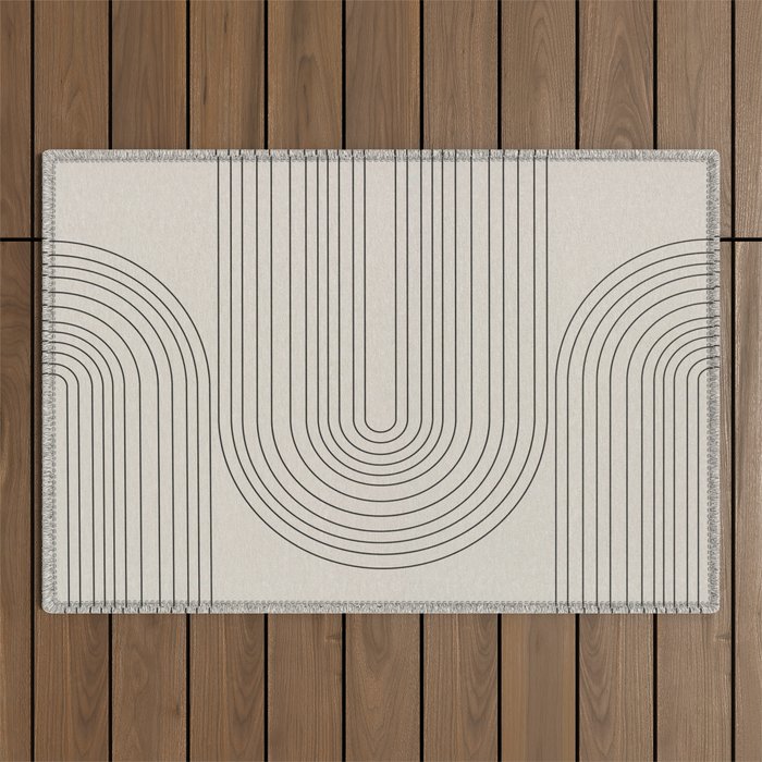 Arch Art, Modern Pattern, Mid Century  Outdoor Rug Gallery Image 1