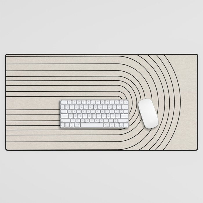 Arch Art, Modern Pattern, Mid Century  Desk Mat Gallery Image 1