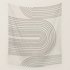 Arch Art, Modern Pattern, Mid Century  Wall Tapestry Gallery Image 4