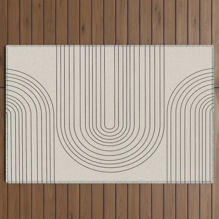 Arch Art, Modern Pattern, Mid Century  Outdoor Rug Gallery Image 2