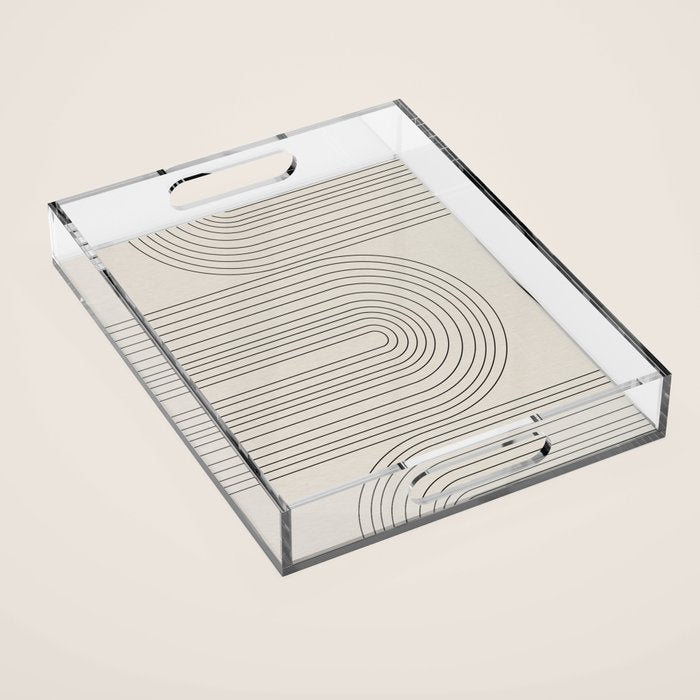 Arch Art, Modern Pattern, Mid Century  Acrylic Tray Gallery Image 1