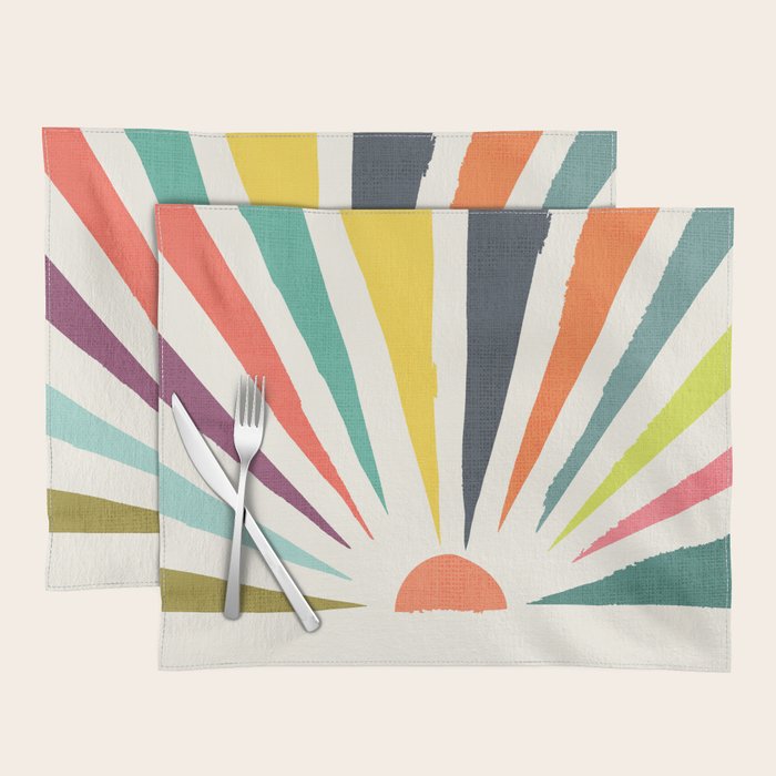 Rainbow ray Placemat Gallery Image 1
