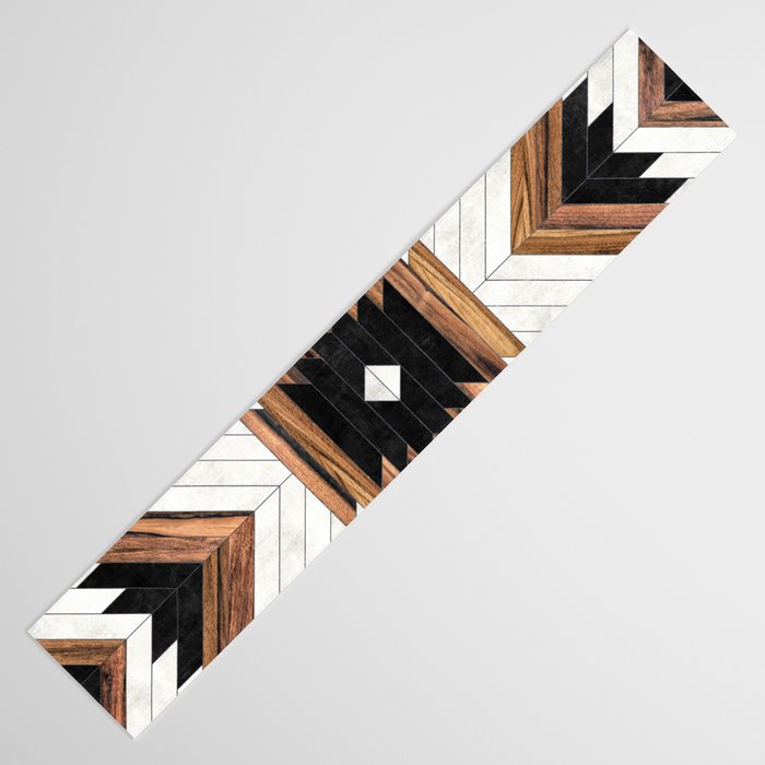 Urban Tribal Pattern No.5 - Aztec - Concrete and Wood Table Runner Gallery Image 3