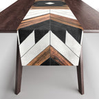 Urban Tribal Pattern No.5 - Aztec - Concrete and Wood Table Runner Gallery Image 1