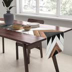 Urban Tribal Pattern No.5 - Aztec - Concrete and Wood Table Runner Gallery Image 2