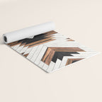 Urban Tribal Pattern No.5 - Aztec - Concrete and Wood Yoga Mat Gallery Image 2