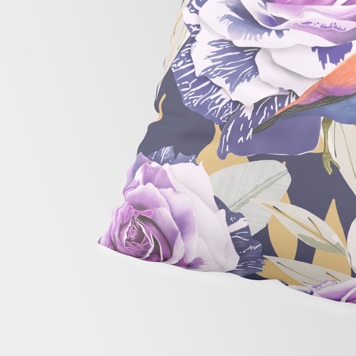 Bird in the rose bush D Pillow Sham Gallery Image 4