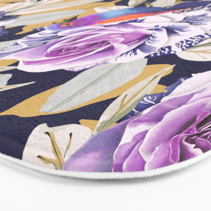 Bird in the rose bush D Bath Mat Gallery Image 3