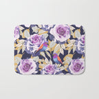 Bird in the rose bush D Bath Mat Gallery Image 1